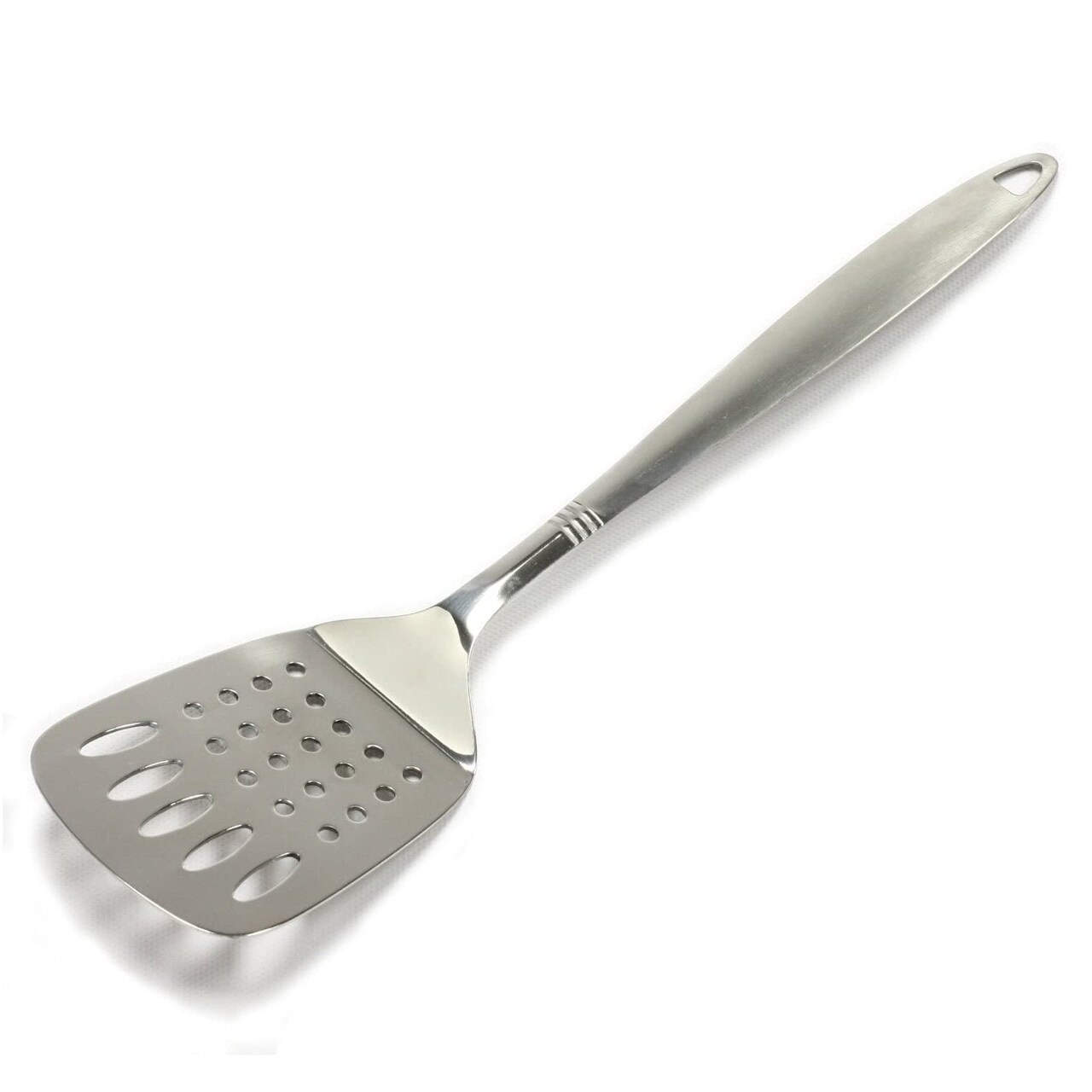 Chef Craft 12.5" Stainless Steel Slotted Turner Spatula with Attractive Brushed Finish Handle